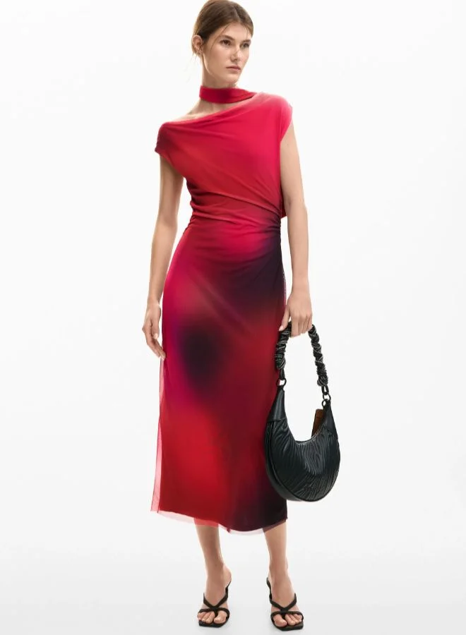 ديسيجوال فستان غير متماثل بطبقة